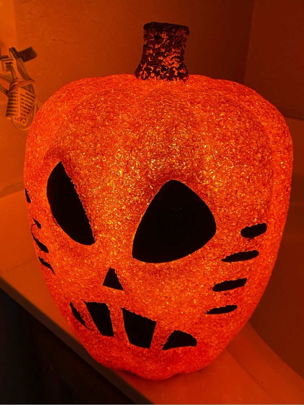 Seasons Vintage Light Up Halloween Jack-O-Lantern 12”